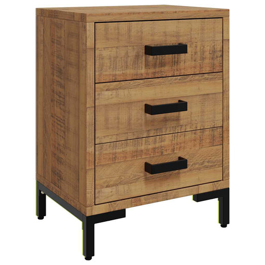 vidaXL Bedside Cabinet Brown 36x30x54 cm Solid Pinewood