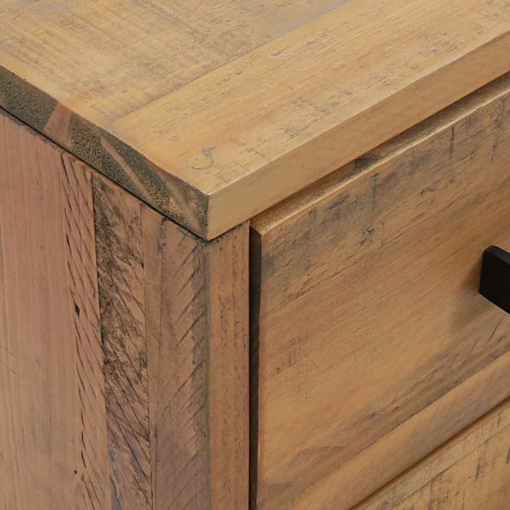 vidaXL Bedside Cabinet Brown 36x30x54 cm Solid Pinewood