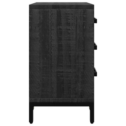 vidaXL Bedside Cabinet Black 40x30x55 cm Solid Pinewood