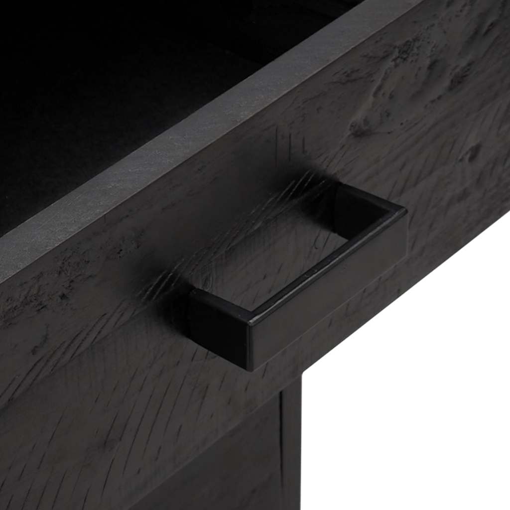 vidaXL Bedside Cabinet Black 40x30x55 cm Solid Pinewood