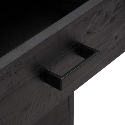 vidaXL Bedside Cabinet Black 40x30x55 cm Solid Pinewood