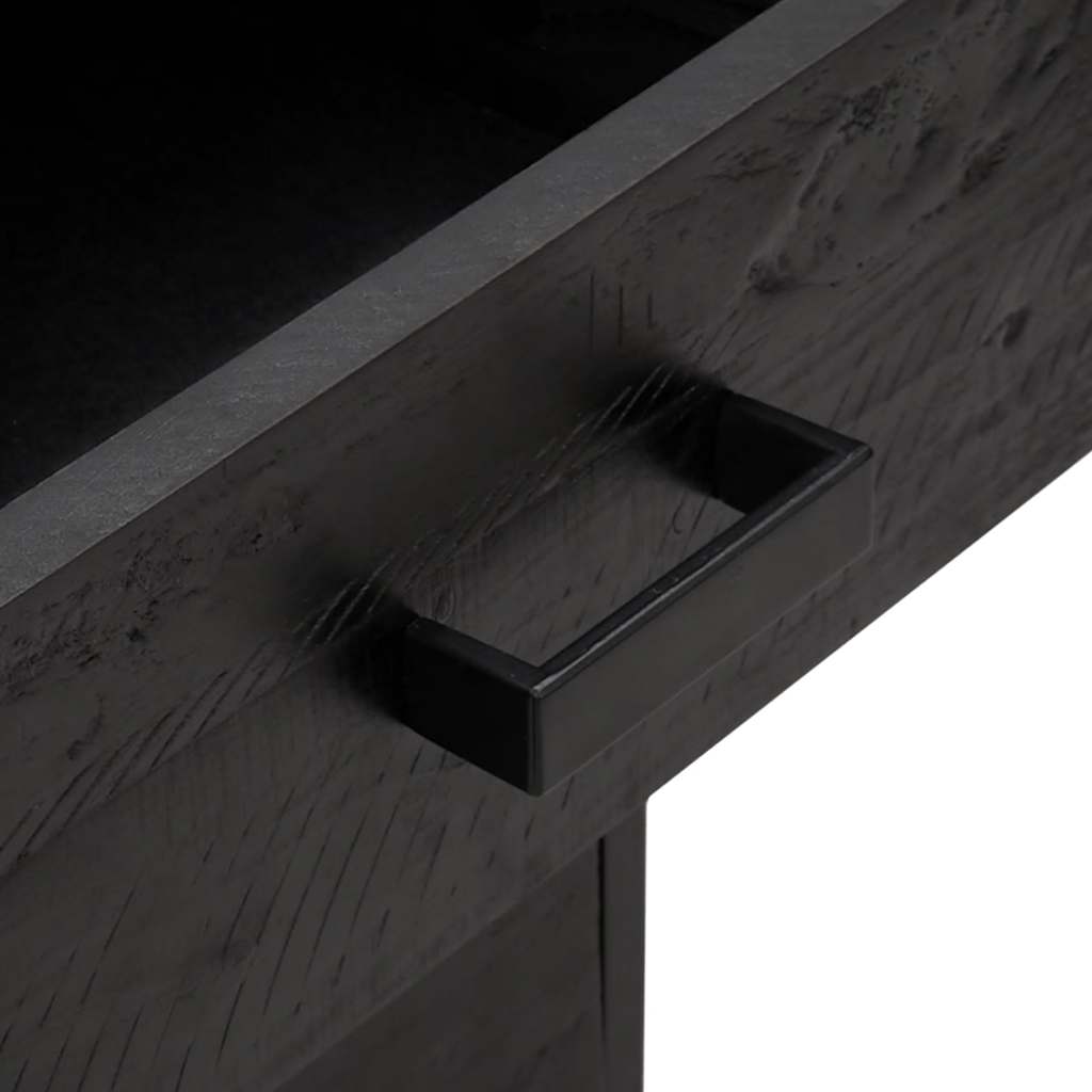 vidaXL Bedside Cabinet Black 36x30x54 cm Solid Pinewood