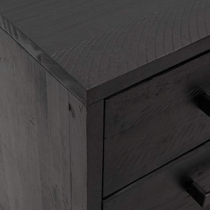 vidaXL Bedside Cabinet Black 40x30x55 cm Solid Pinewood