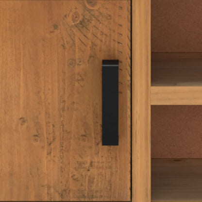 vidaXL TV Cabinet Brown 90x30x40 cm Solid Pinewood