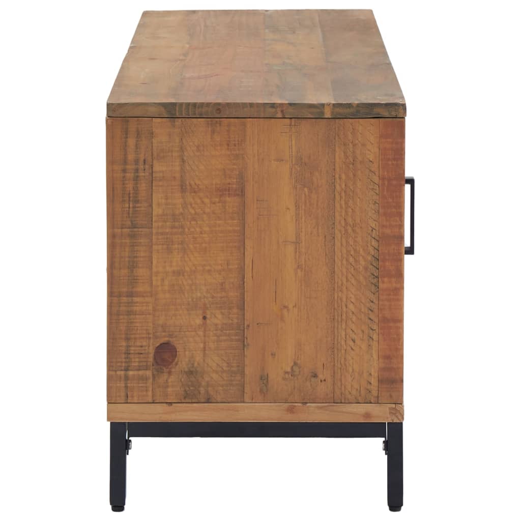 vidaXL TV Cabinet Brown 110x35x48 cm Solid Pinewood