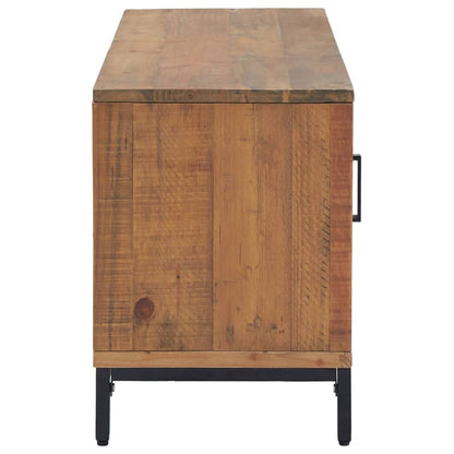 vidaXL TV Cabinet Brown 110x35x48 cm Solid Pinewood