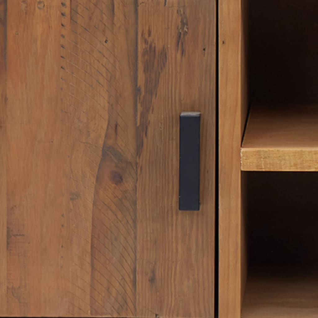 vidaXL TV Cabinet Brown 110x35x48 cm Solid Pinewood