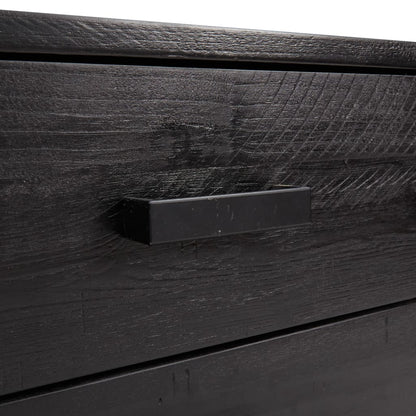 vidaXL Chest of Drawers Black 75x35x70 cm Solid Pinewood