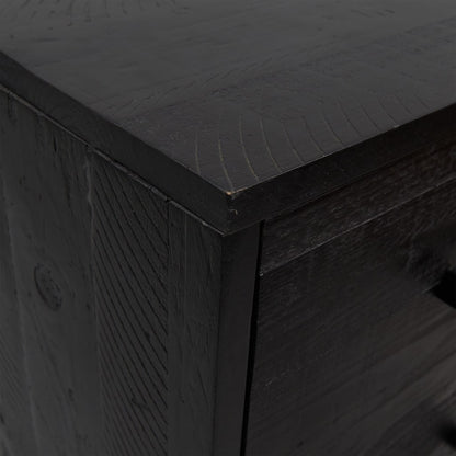 vidaXL Chest of Drawers Black 42x35x110 cm Solid Pinewood