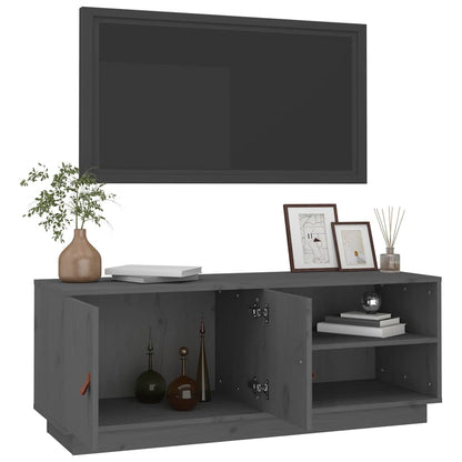 vidaXL TV Cabinet Grey 105x34x40 cm Solid Wood Pine