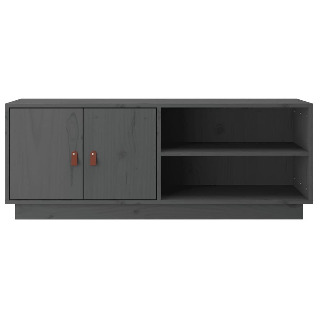 vidaXL TV Cabinet Grey 105x34x40 cm Solid Wood Pine