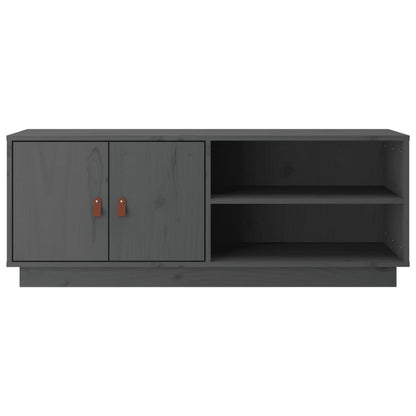 vidaXL TV Cabinet Grey 105x34x40 cm Solid Wood Pine