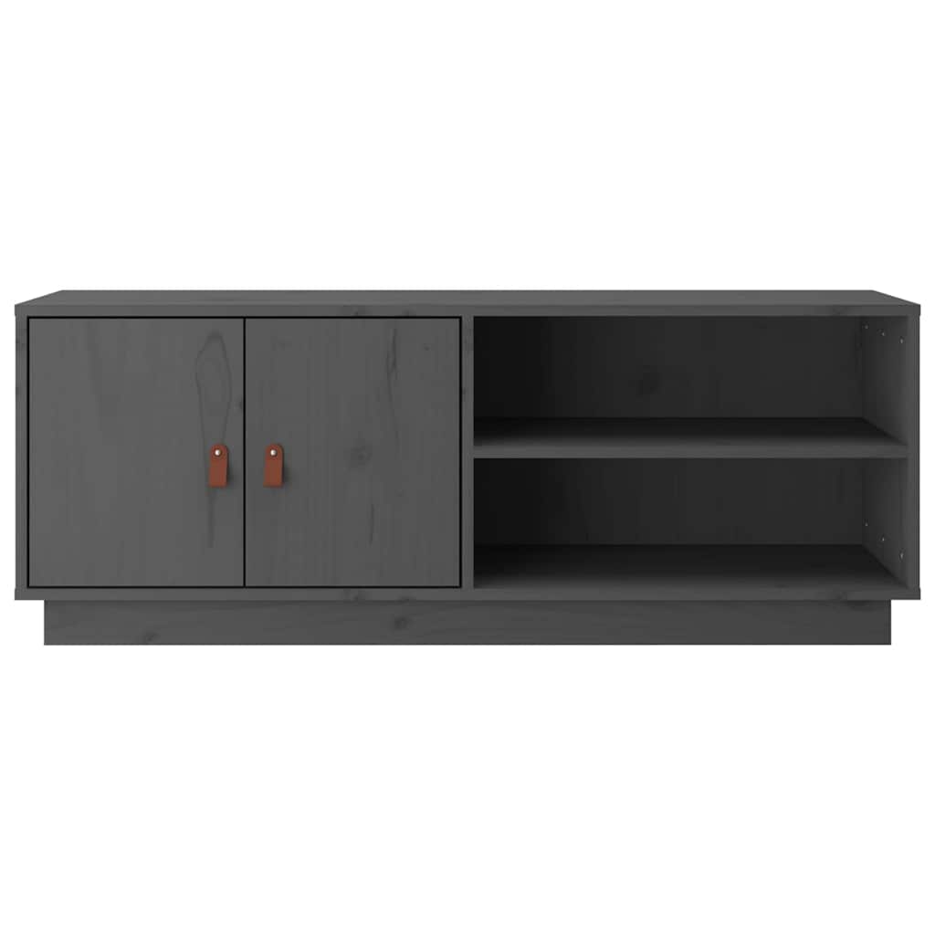 vidaXL TV Cabinet Grey 105x34x40 cm Solid Wood Pine