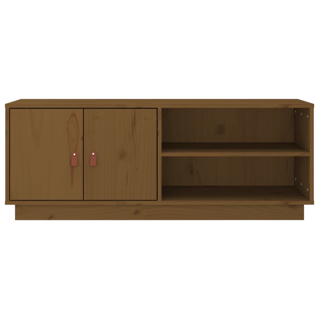 vidaXL TV Cabinet Honey Brown 105x34x40 cm Solid Wood Pine