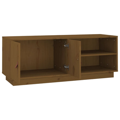 vidaXL TV Cabinet Honey Brown 105x34x40 cm Solid Wood Pine