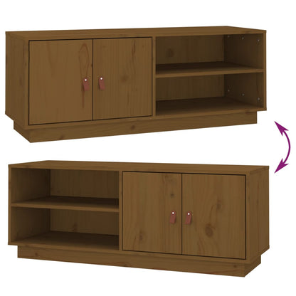 vidaXL TV Cabinet Honey Brown 105x34x40 cm Solid Wood Pine