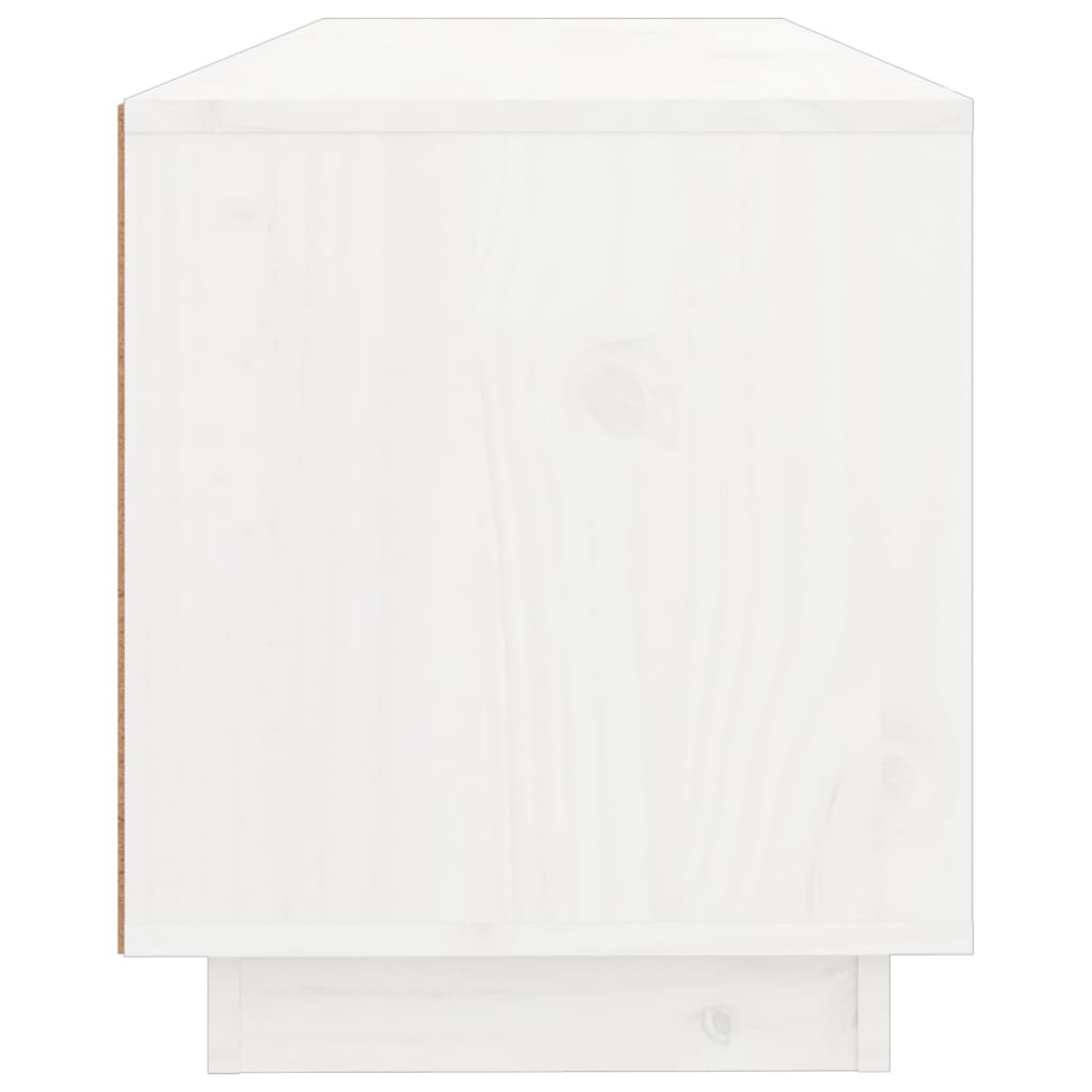 vidaXL TV Cabinet White 100x34x40 cm Solid Wood Pine