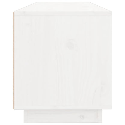 vidaXL TV Cabinet White 100x34x40 cm Solid Wood Pine