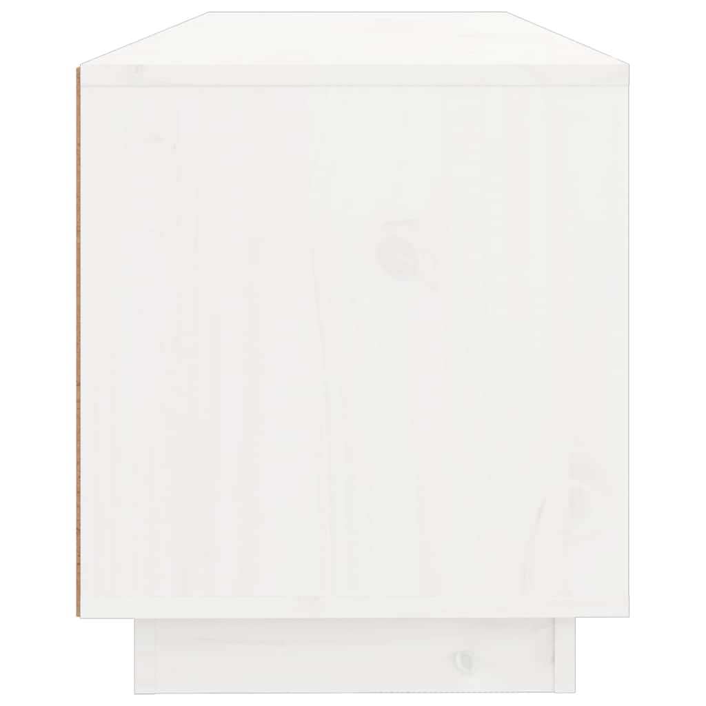 vidaXL TV Cabinet White 100x34x40 cm Solid Wood Pine