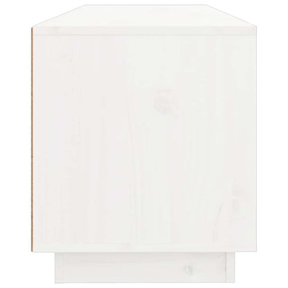 vidaXL TV Cabinet White 100x34x40 cm Solid Wood Pine