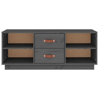 vidaXL TV Cabinet Grey 100x34x40 cm Solid Wood Pine