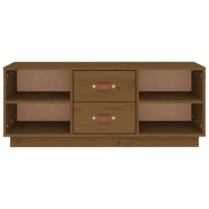 vidaXL TV Cabinet Honey Brown 100x34x40 cm Solid Wood Pine