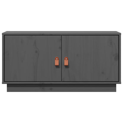 vidaXL TV Cabinet Grey 80x34x40 cm Solid Wood Pine