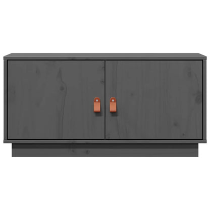 vidaXL TV Cabinet Grey 80x34x40 cm Solid Wood Pine