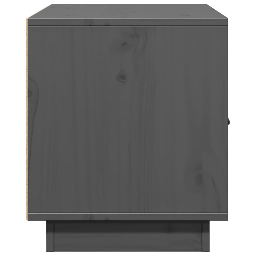 vidaXL TV Cabinet Grey 80x34x40 cm Solid Wood Pine