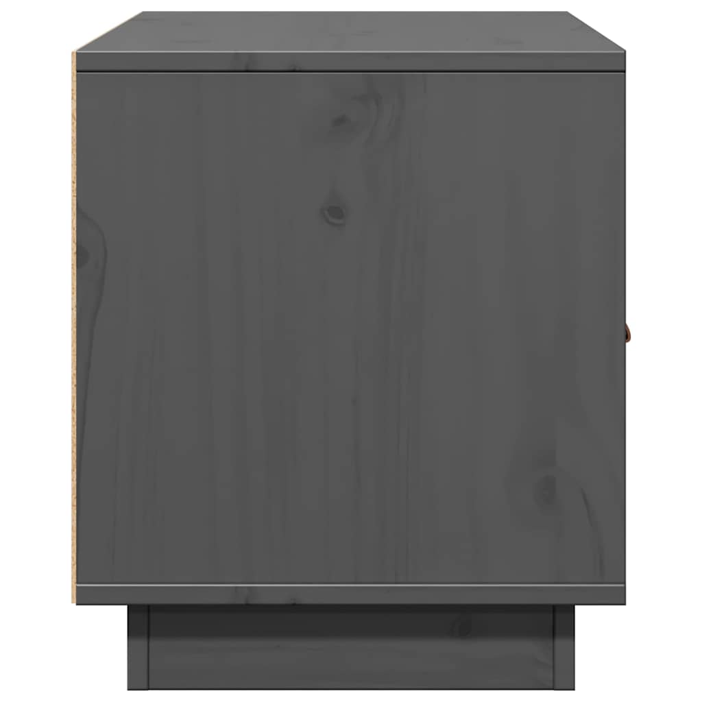vidaXL TV Cabinet Grey 80x34x40 cm Solid Wood Pine
