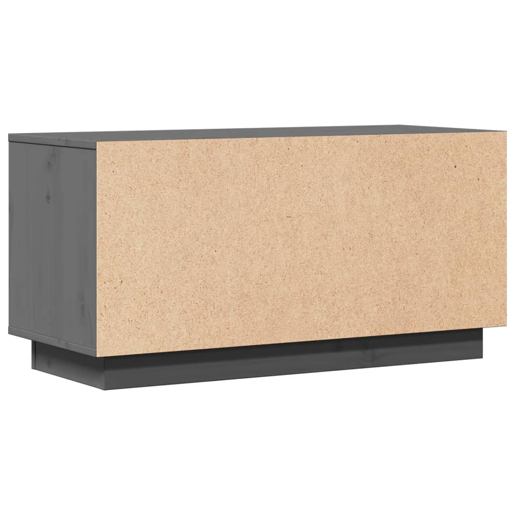 vidaXL TV Cabinet Grey 80x34x40 cm Solid Wood Pine