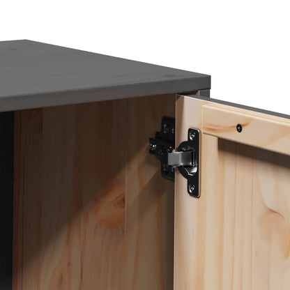 vidaXL TV Cabinet Grey 80x34x40 cm Solid Wood Pine