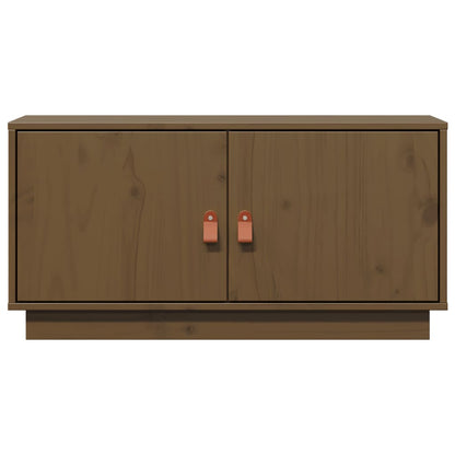 vidaXL TV Cabinet Honey Brown 80x34x40 cm Solid Wood Pine