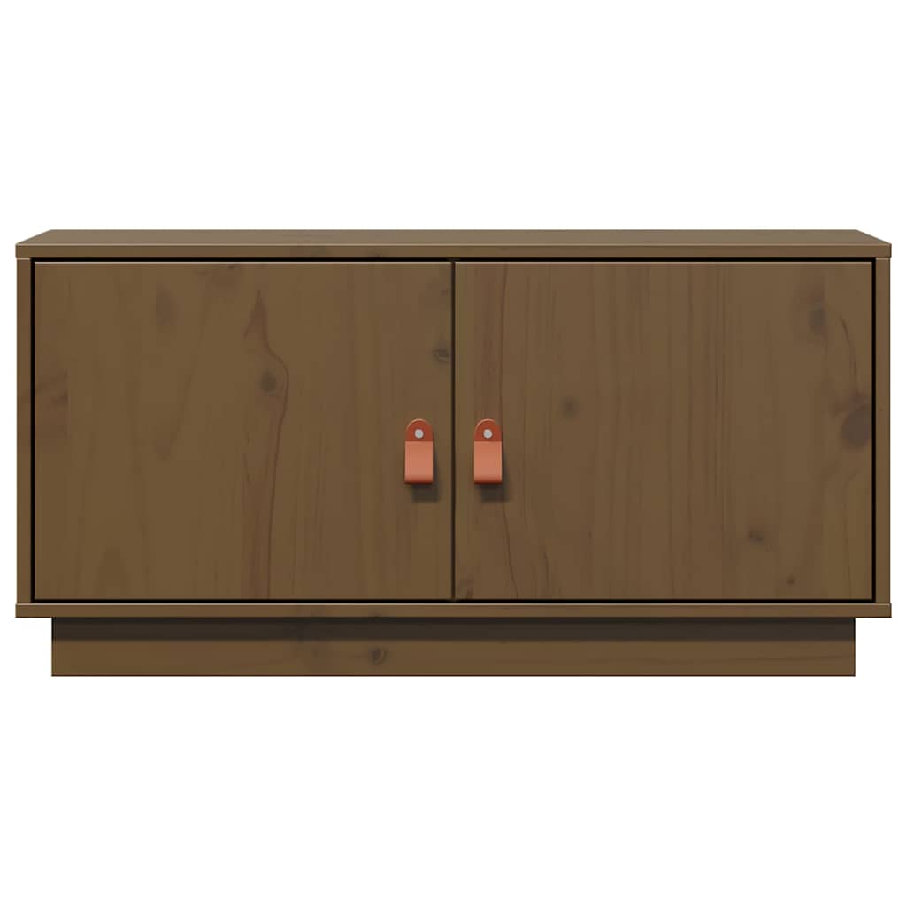 vidaXL TV Cabinet Honey Brown 80x34x40 cm Solid Wood Pine