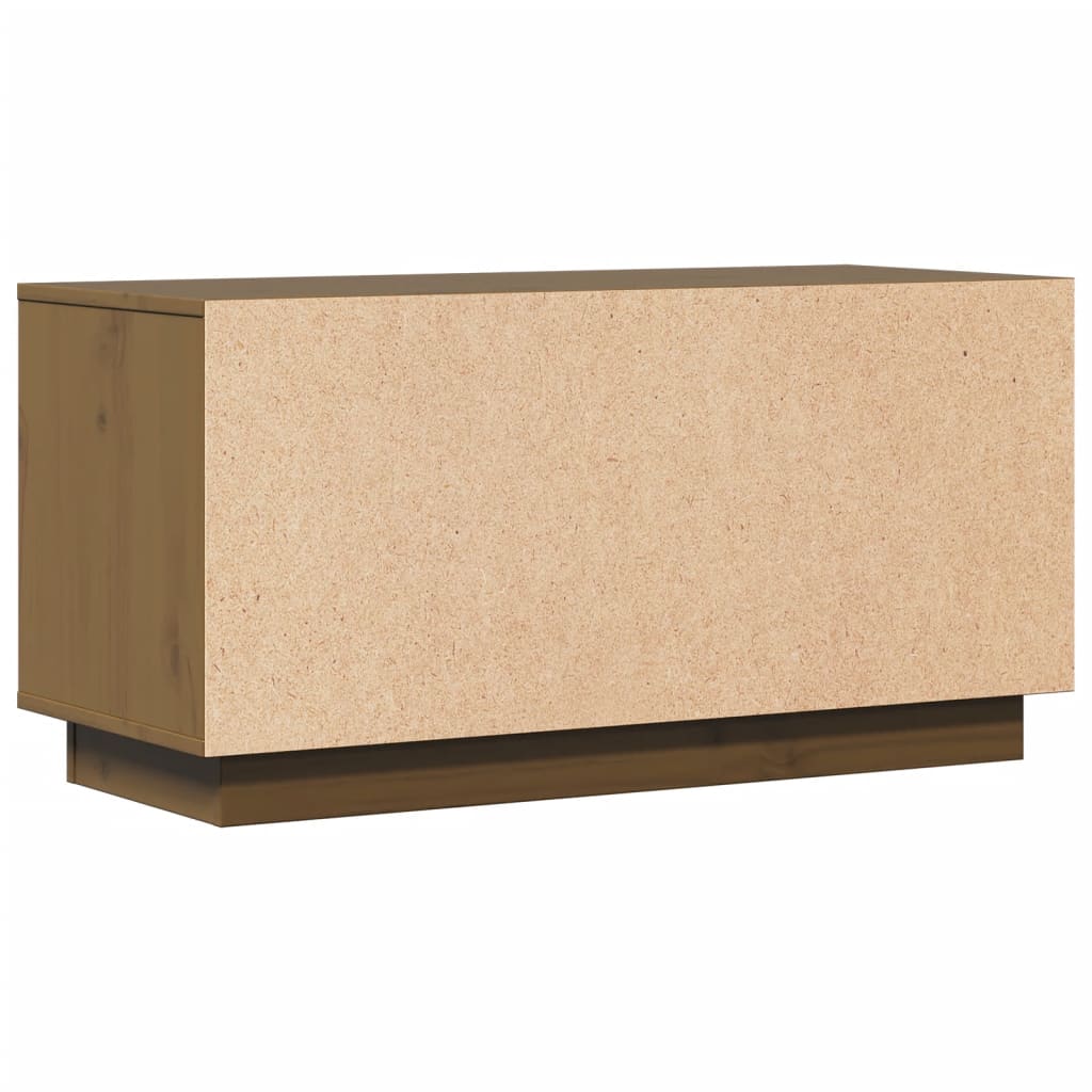 vidaXL TV Cabinet Honey Brown 80x34x40 cm Solid Wood Pine