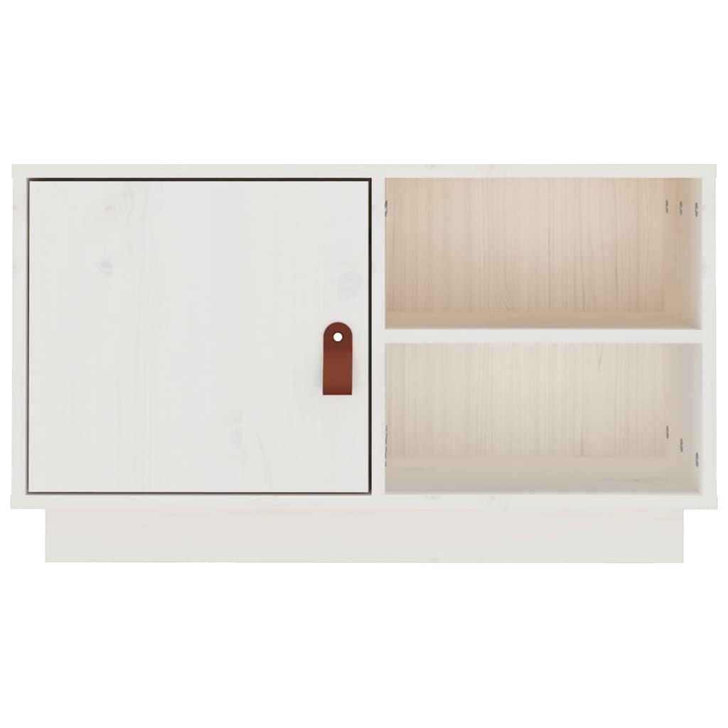 vidaXL TV Cabinet White 70x34x40 cm Solid Wood Pine
