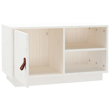 vidaXL TV Cabinet White 70x34x40 cm Solid Wood Pine