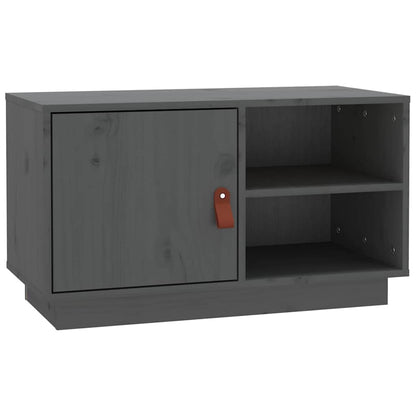 818237 vidaXL TV Cabinet Grey 70x34x40 cm Solid Wood Pine