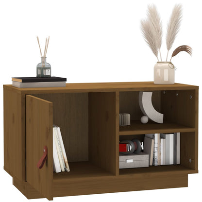 vidaXL TV Cabinet Honey Brown 70x34x40 cm Solid Wood Pine