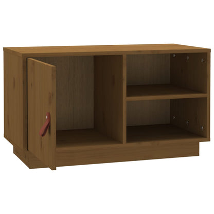 vidaXL TV Cabinet Honey Brown 70x34x40 cm Solid Wood Pine