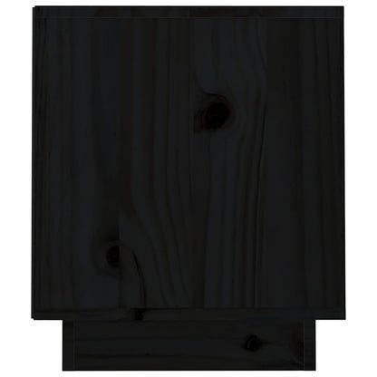 818239 vidaXL TV Cabinet Black 70x34x40 cm Solid Wood Pine
