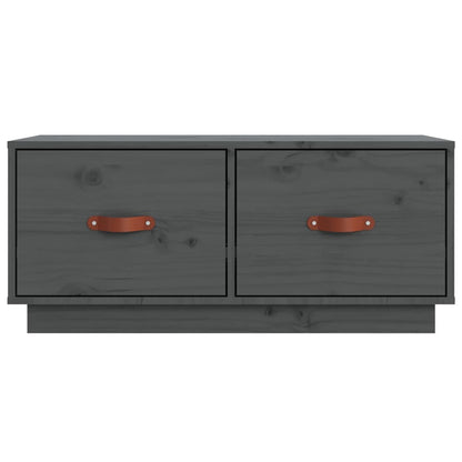 vidaXL TV Cabinet Grey 80x34x35 cm Solid Wood Pine