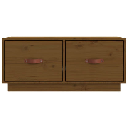 vidaXL TV Cabinet Honey Brown 80x34x35 cm Solid Wood Pine