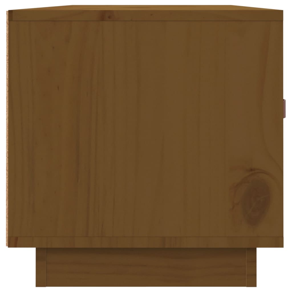 vidaXL TV Cabinet Honey Brown 80x34x35 cm Solid Wood Pine