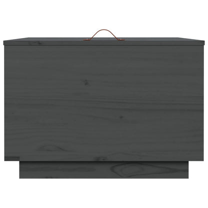 vidaXL Storage Boxes with Lids 3 pcs Grey Solid Wood Pine