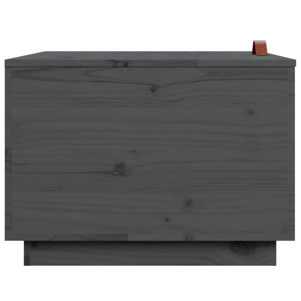 vidaXL Storage Boxes with Lids 3 pcs Grey Solid Wood Pine