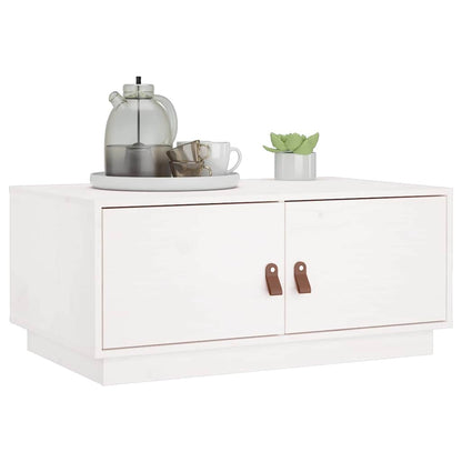 818251 vidaXL Coffee Table White 80x50x35 cm Solid Wood Pine