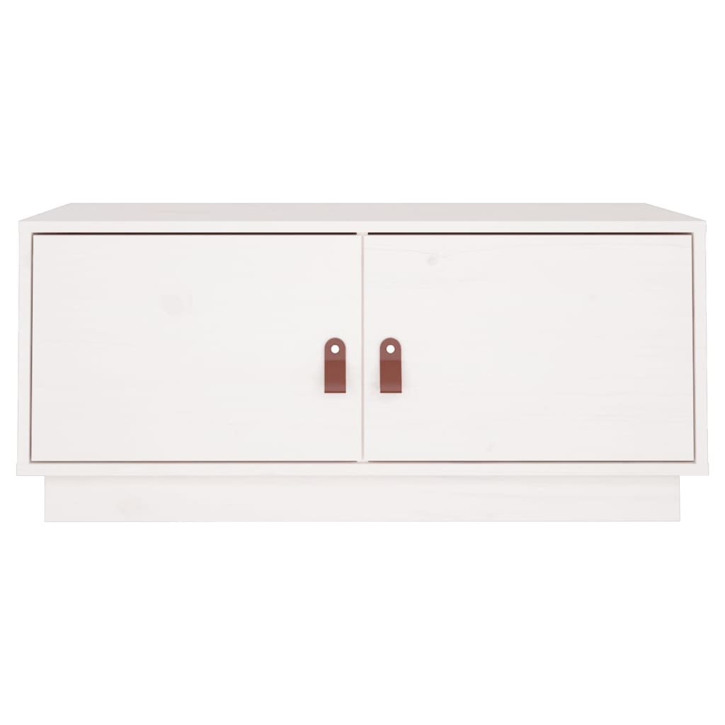 vidaXL Coffee Table White 80x50x35 cm Solid Wood Pine