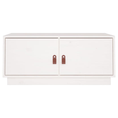 vidaXL Coffee Table White 80x50x35 cm Solid Wood Pine