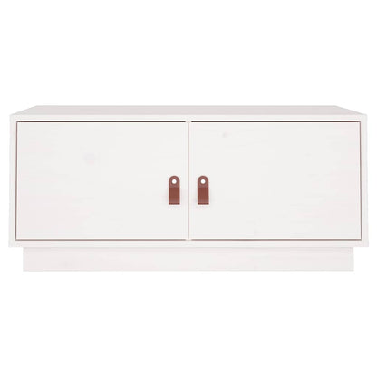 818251 vidaXL Coffee Table White 80x50x35 cm Solid Wood Pine